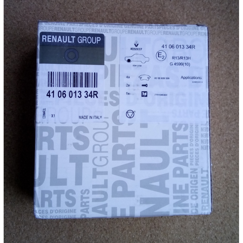 Колодки гальмівні передні Renault Kangoo II (Рено Кенго 2)/Mercedes-Benz Citan. Оригінал — 410601334R