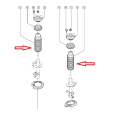 Пильник + відбійник переднього амортизатора (2 шт.) — Renault Koleos, Nissan Qashqai, Nissan X-Trail