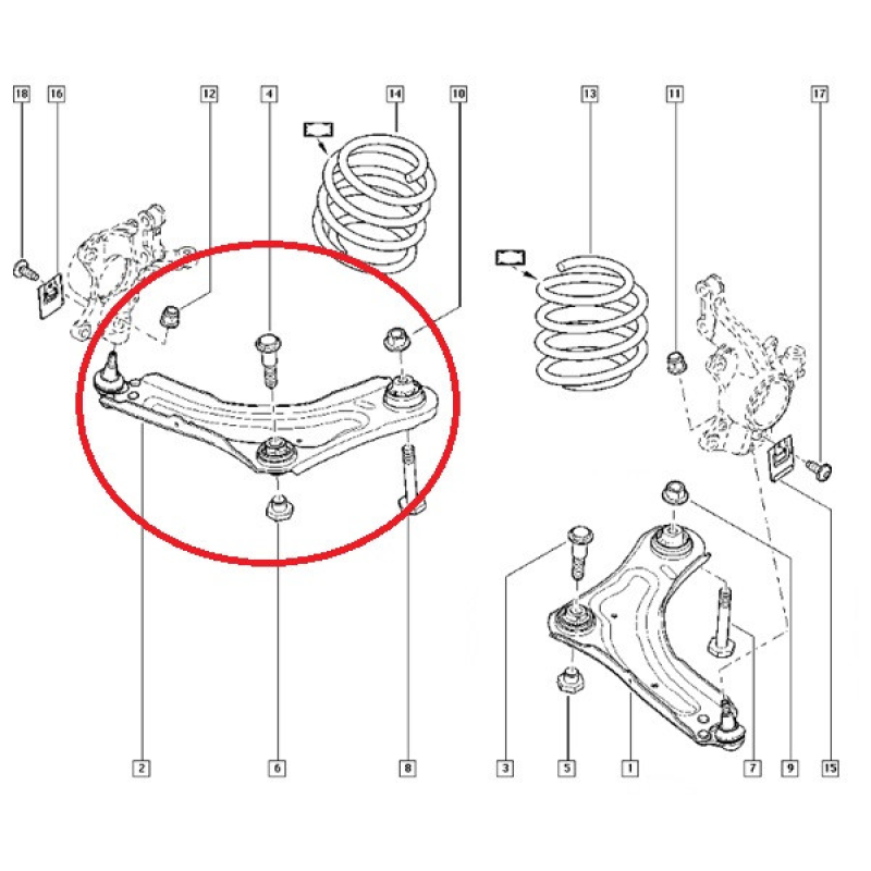 Важіль передній правий Renault Megane III (Рено Меган 3) — 545006560R Оригінал