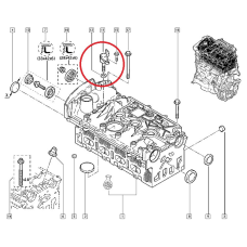 Клапан керування фазорегулятором Renault Scenic II 1.6 16 V (K4M). 8200823650 Оригінал