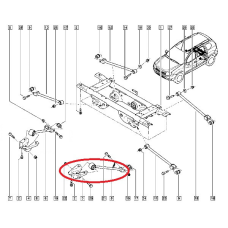 Задня поздовжня тяга / важіль ліва Renault Duster (Рено Дастер) - 4x4 - 551119305R Оригінал