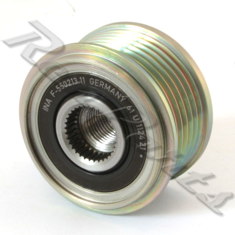 Шків генератора (шесть струмків) Renault Dokker (Рено Докер), Lodgy — 1.5dci (K9K) — INA F-550213.11 Німеччина