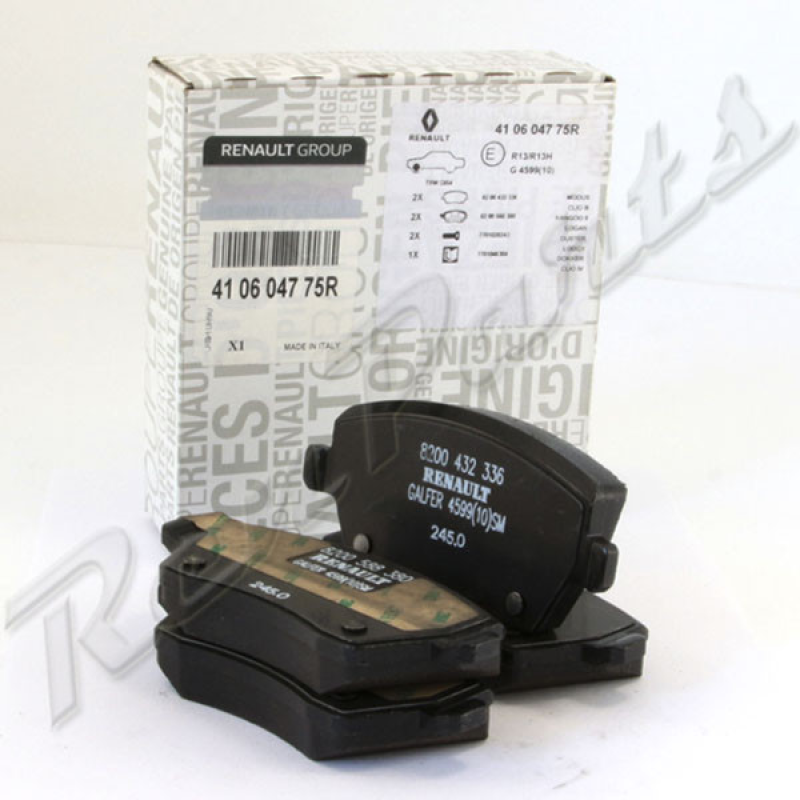 Колодки гальмівні передні Renault Dokker, Lodgy -1.2i,1.5dci, 1.6i 410608481R/410604775R Оригінал