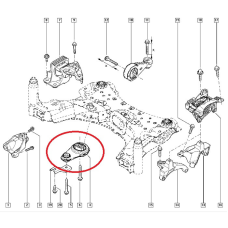 Опора двигуна нижня Renault Megane III / Fluence 08- 1.5dci з 6ст МКПП 532E33 Hutchinson Франція