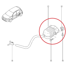 Кронштейн кріплення (задній) глушника Renault Megane II 2002-  4001578 Sasic Франція
