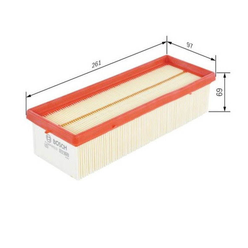 Фільтр повітряного Renault Duster - 1.5Dci (K9K) (КРОМІ K9K 796 і 830). F 026 400 323 Bosch Німеччина