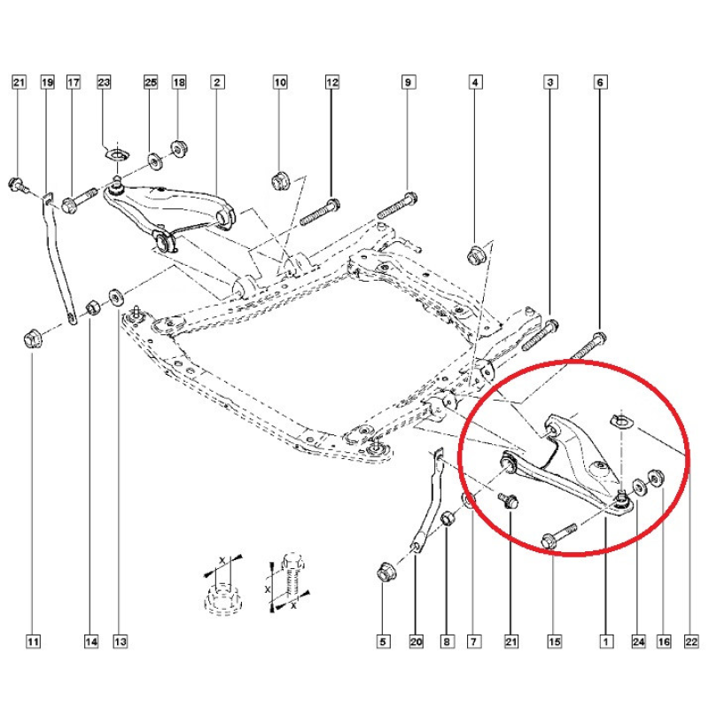 Важіль передній лівий Dacia, Renault Dokker, Lodgy 2012- 545017081R Оригінал