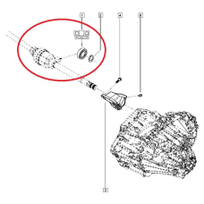 Підшипник підвісний 35x62x20 правої напіввісі Nissan X-Trail (T31) 2007- SNR 63007 Propshaft Centre Bearing