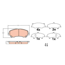 Колодки гальмівні передні X-Trail T32/Rogue 2013- GDB3622 TRW Німеччина