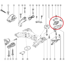 Опора двигуна та КПП Renault Megane II 2002- 8200352861 Оригінал Франція