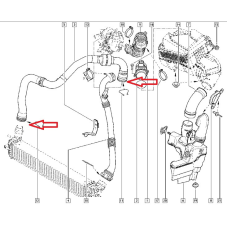 Прокладка патрубка інтеркулера та турбіни Renault Laguna III — 1.5 Dci (K9K) 7701071156 Оригінал