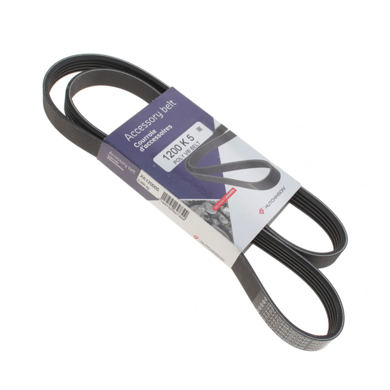 Ремінь генератора (ручковий) Renault Megane II — 1.4i 16 V, 1.6i 16V Hutchinson Франція 5PK1200