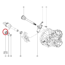 Підшипник підвісний 35x62x14 правої півосі Renault Megane II SNR 6007EE J30 Франція