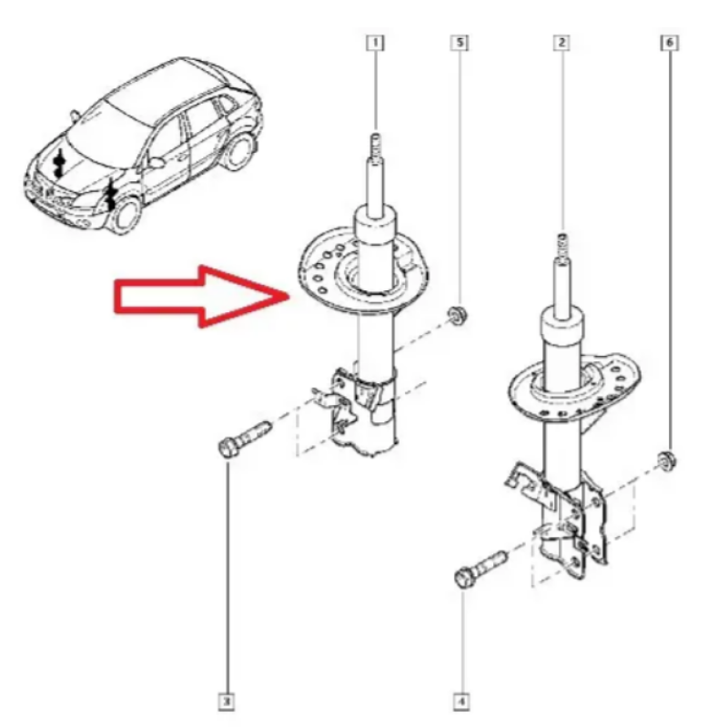 Амортизатор передній правий Nissan X-Trail T31 4x4 і 4x2. Оригінал E4302-3UB0B