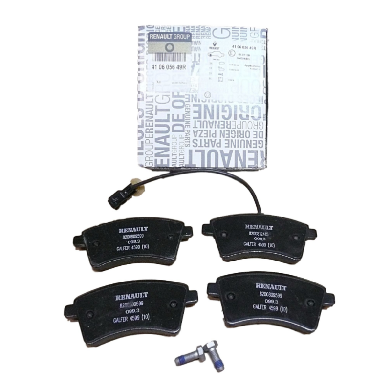 Колодки гальмівні передні Renault Kangoo II (з датчиком зносу). Оригінал Renault — 410605649R
