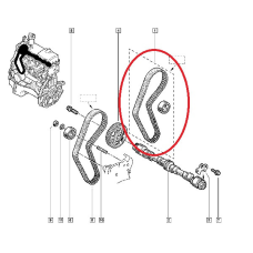 Комплект ременя ГРМ (ремінь +ролик) Renault Kangoo I — 1.4i (K7J). Оригінал Renault - 7701477024