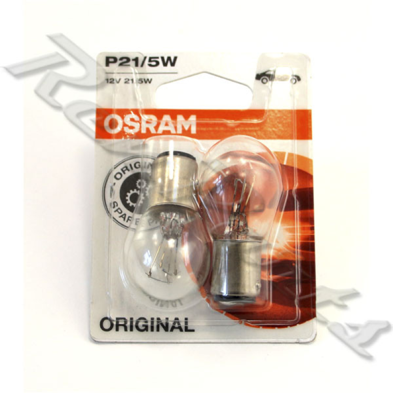 Комплект ламп розжарювання 2 шт. (задній стоп) Osram 7528-02B 21/5W 12V цоколь BAY15D