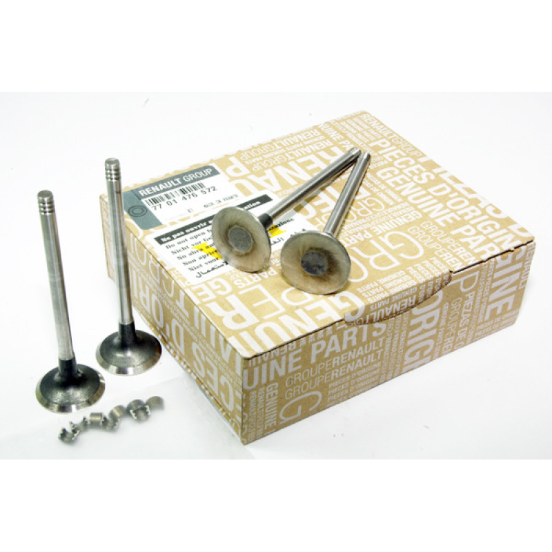 Комплект випускних клапанів (4 шт.) Renault Kangoo II — 1.5 Dci (K9K). Оригінал Renault — 7701476572