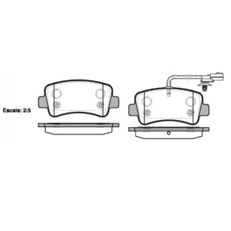 Колодки гальмівні задні Renault Master III (передній привод) — 2.3 Dci (M9T) 21439.01 Remsa-Roadhouse