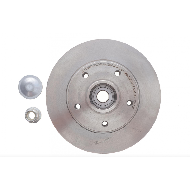 Диск гальмівний (задній) з підшипником маточини Renault Fluence / Megane III - SNR KF155.103U Франція