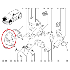 Підкрилок передній правий Renault Megane II (Рено Меган 2) — 8200415287 Оригінал