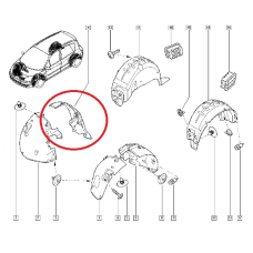 Підкрилок передній правий (задня частина) Renault Scenic II (Ріно Сцінік 2) — 8200136726 Оригінал