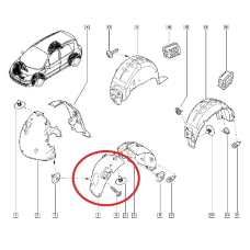 Підкрилок передній лівий Renault Scenic II (Рено-Сценік 2) - 8200430598 Оригінал