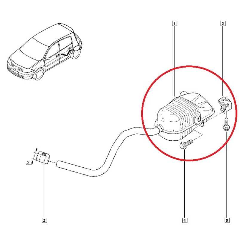 Кронштейн кріплення (задній) глушника Renault Megane II 2002-  4001578 Sasic Франція