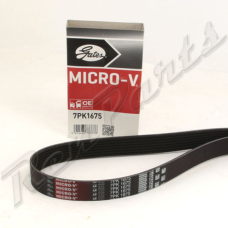 Ремінь генератора 7PK1675 Ranault Kadjar (Рено Каджар) 2015- 1.6dci R9M Gates Бельгія