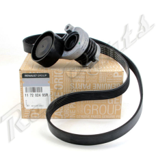 Комплект ременя генератора 117202495R (режим 6PK1197 + ролик) Renault Kadjar 2015- 1.5dci K9K Оригінал