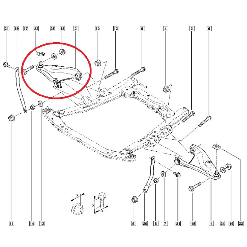 Важіль передній правий Dacia, Renault Dokker, Lodgy — 545006623R Оригінал