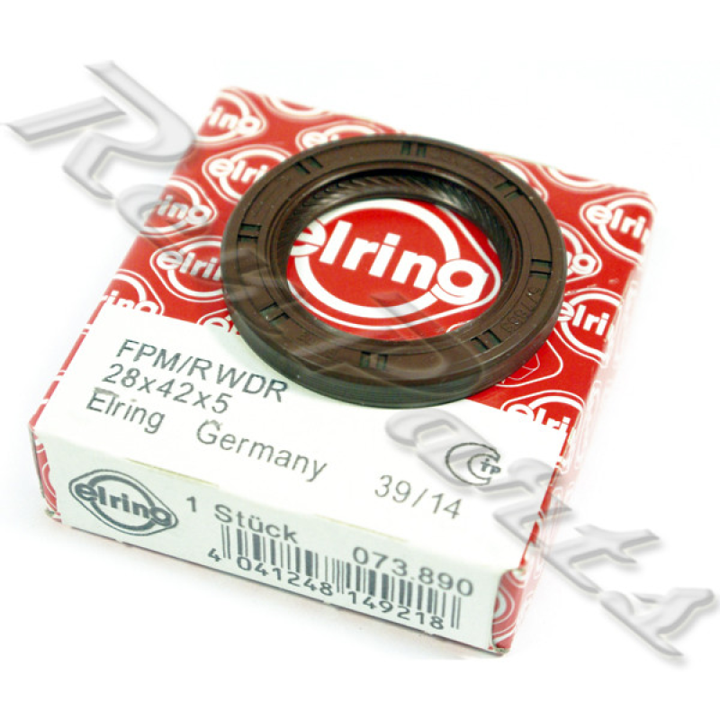 Сальник розподівала передній Renault Duster (28x42x5) — 1.5 Dci (K9K). Elring 073.890 Німеччина