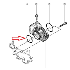 Прокладка дросельної заслінки (тонка) Renault Megane II 1.4 i 16V Оригінал 8200068566