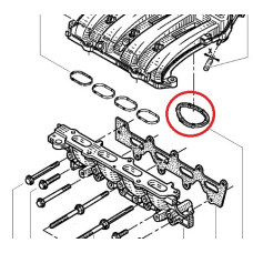 Прокладка впускного колектора Renault Megane II - 1.4 i 16V (K4J). Оригінал Renault 8200052311