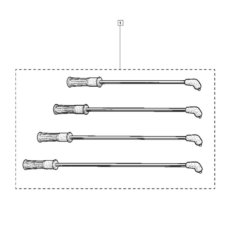 Комплект високовольтних дротів 4 шт Renault Logan II / Sandero II — 1.6i (K7M) 8V Beru ZEF1546 Німеччина