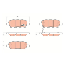 Nissan X-Trail T31 (Нісан Х-трейл) — колодки гальмівні задні GDB3294 TRW Німеччина