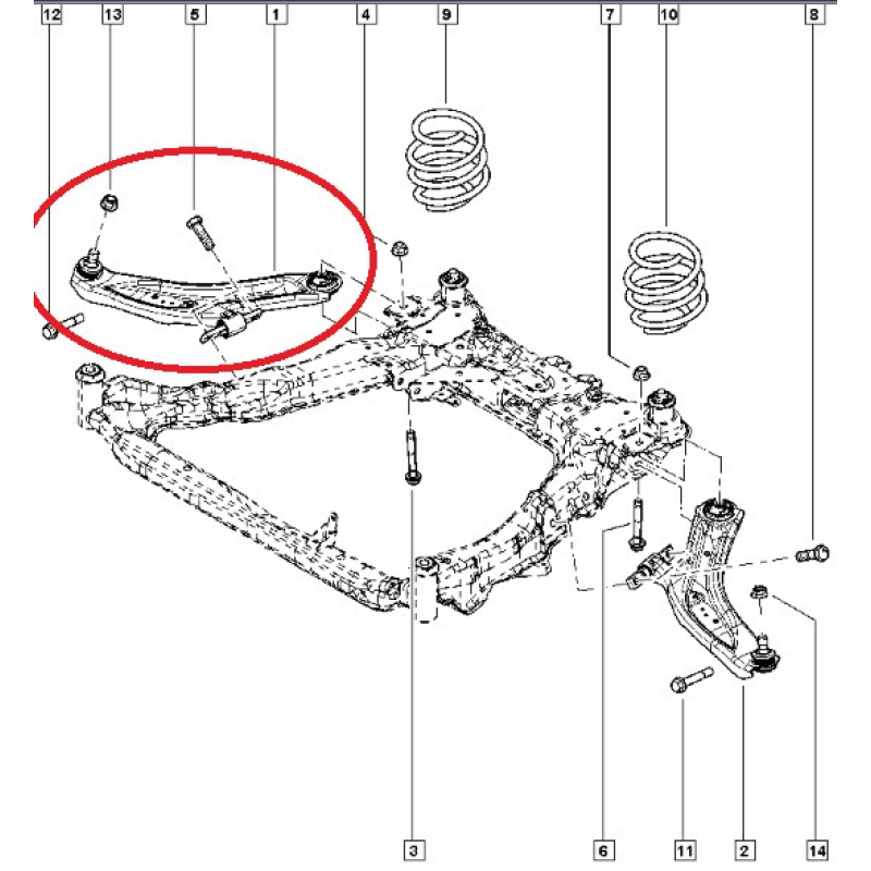 Важіль передній правий Nissan X-Trail T32 / Rogue 2013- Оригінал 545005HA0A Renault