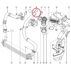 Ущільнювальне кільце патрубка інтеркулера та турбіни Renault Scenic III — 2,0 Dci (M9R) 7701065055