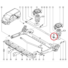 Cайлентблок задньої річкальної тяги (лівий) Renault Trafic II / Opel Vivaro 2001-2013 557290002R Оригінал