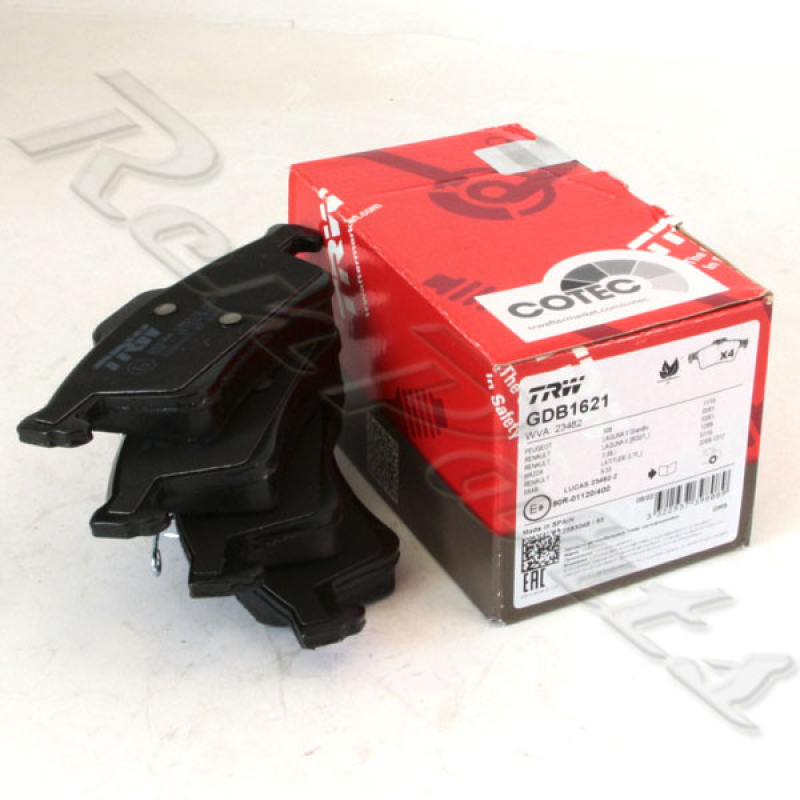 Колодки гальмівні задні Renault Laguna III (Рено Лагуна 3) — GDB1621 TRW Німеччина