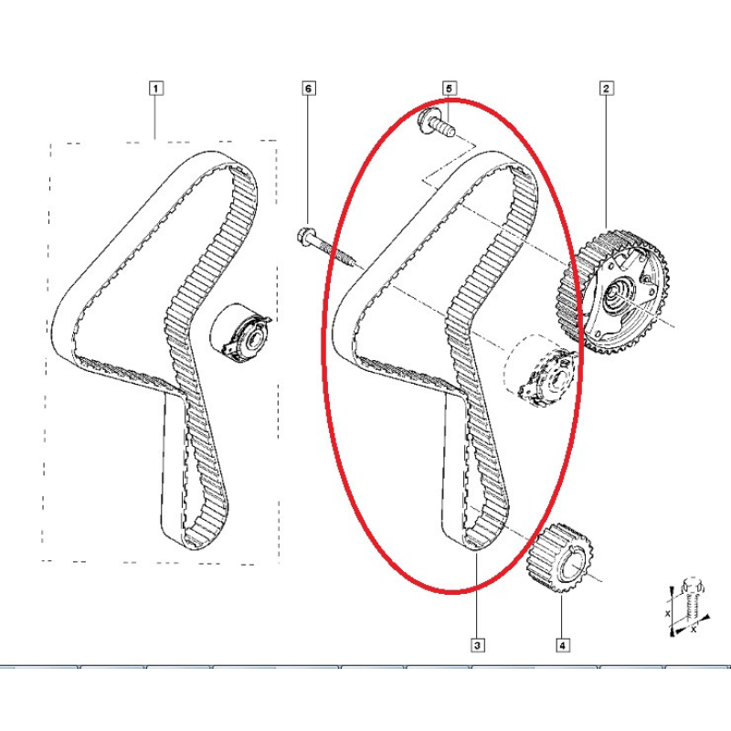 Ремінь гм 119z Renault Megane IV (Рено Меган 4) 2018- 1.5Dci (K9K) Euro6 Original 130288608R Timeing Belt