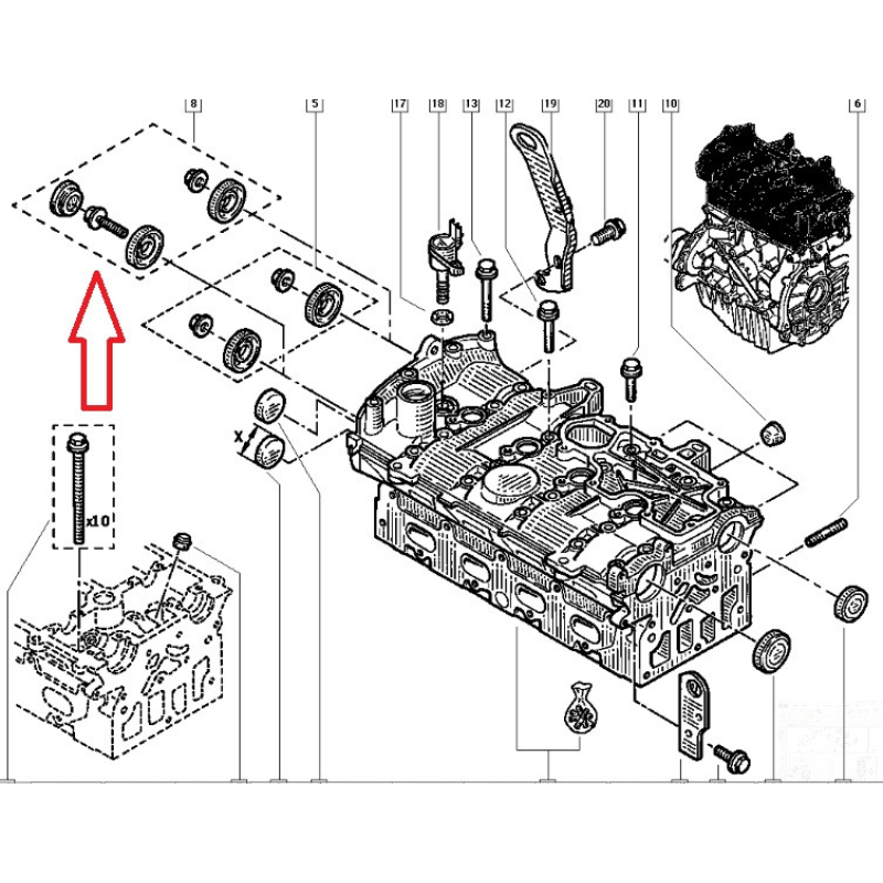 Сальник розпочила передній Renault Megane II — 2.0i 16 V Оригінал Renault 7701471629