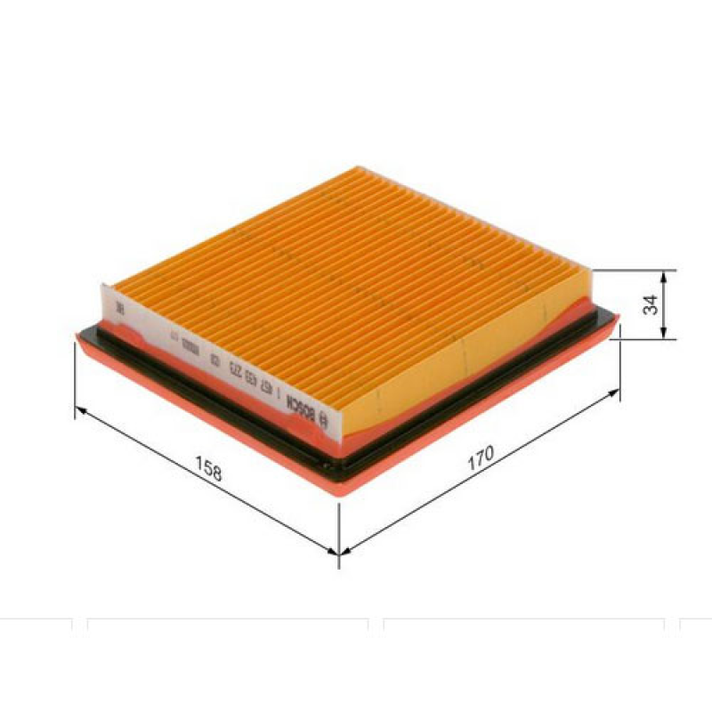 Фільтр повітряний Nissan Micra K12 (Нісан Мікра) — 1.4i, 1.2i 16V (QR14DE, CR12DE) Bosch 1 457 433 273