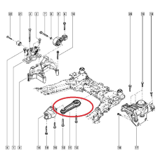 Подушка двигуна нижня (задня) Nissan X-Trail T32/Rogue 2013- 2.5i QR25DE 11360-4BA0B/112383665R Renault