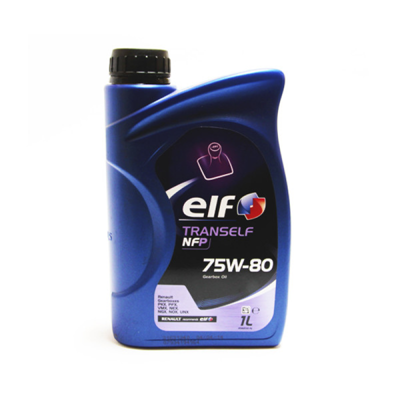 Олива трансмісійна у КПП ELF Tranself NFP 75W80 1L- напівсинтетика. Виробник Elf Франція.