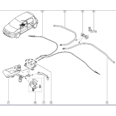 Трос стоянкового (ручного) гальма Renault Megane II (Рено Меган 2). Adriauto Італія — 41.253.1