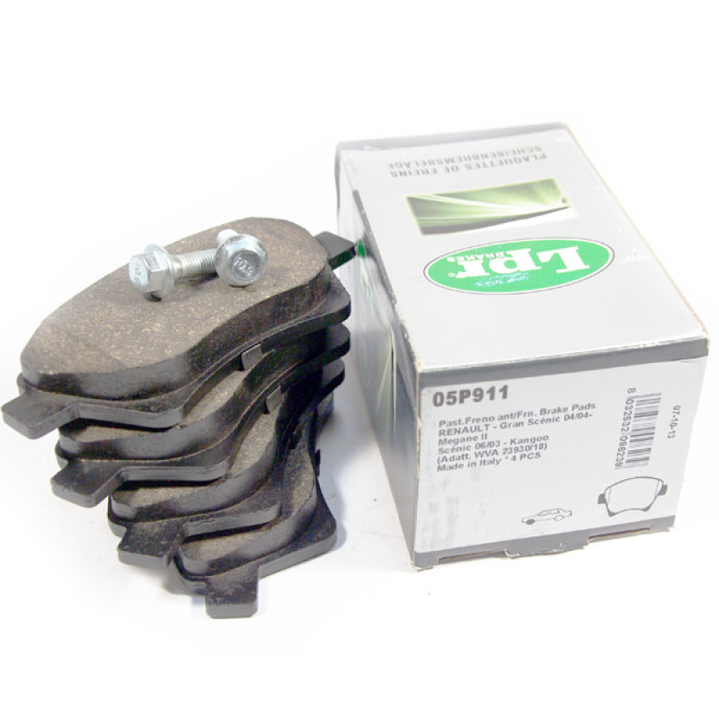 Колодки гальмівні передні Renault Kangoo I 2001-2008 4x4 1.6i K4M+1.9dci F9Q LPR 05P911  Італія