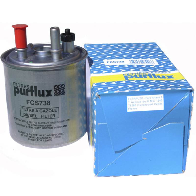 Фільтр паливний Renault Kangoo II -1.5 dci (під датчик рівня води) 02/2008 - 20/2009 Purflux FCS738 Франція