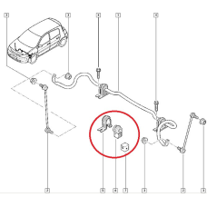 Втулка стабілізатора внутрішня Renault Megane II. Виробник Sasic — Франція 4005150