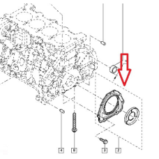 Сальник колінвала задній (94 х 192/161 х 10) Рено Трафік 2.0 Dci (M9R) Corteco Італія 19036732B